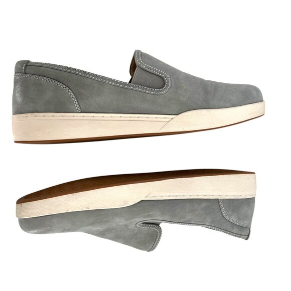 ABEO Ayla Encore Slip-On Gray Leather Casual Shoes Neutral Support Comfort Size - Picture 2 of 9